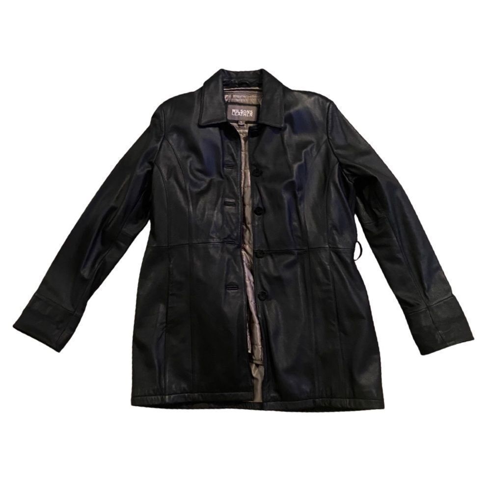 Men’s Thinsulate Lined Wilsons Quarter Length Leather Coat Size L